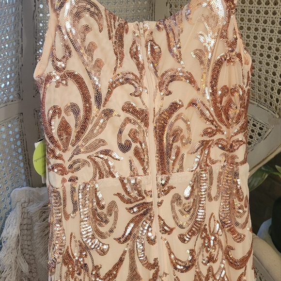 Rose Gold Sequin Gown - Picture 5 of 7